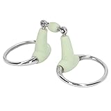 Hapivida Etrense 260 x 80 mm Edelstahl Wassertrense mit Losem Ring, Emaulgebiss Etrense Roller Gartenzucht Mundgebiss für 125 mm Emaul