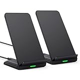 BHHB Wireless Charger Stand [2er-Pack], 15W Induktive Ladestation Kabelloser ladeger Kompatibel Mit Samsung Galaxy S23 S22 S21 S10, Note20 10, iPhone 15 14 13 12 11 Pro Max Plus Google