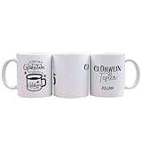FOTOFOL Personalisierte Weihnachtstasse aus Keramik 330ml, Tasse zu Weihnachten - Personalisiert mit Namen oder Wunschtext | Glühwein-Tasse | Geschenkidee für Familie und Freunde - Glühwein Tester