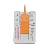YobiLife Reifenprofiltiefenmesser, 0–20 mm, Kunststoff, Messschieber, tragbares Reifenprofil-Lineal mit 3 mm, Sommer, 4 mm, Winter, empfohlene Grenzwerte
