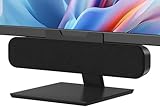 ZETIY PC Lautsprecher, USB Lautsprecher für Monitor, Clip-On Mini Laptop Lautsprecher, 10W mit HD Stereo Sound, Klein Soundbar für PC Desktop, Notebook, Phone - Plug and Play (Schwarz)