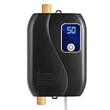 Donened - 3500W 220V Durchlauferhitzer, Durchlauferhitzer Küche, Mini Elektronischer Warmwasserbereiter mit LCD Display, 25-50℃, Untertischspeicher Druckfest für Küchen, Badezimmer