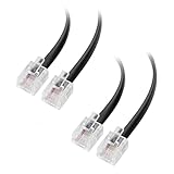 Cable Matters 2er-pack 1m Telefonkabel RJ11 auf RJ11 für Telefon, Internet DSL, ADSL kabel, Modem, ISDN kabel in Schwarz - 1 m