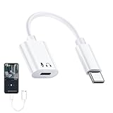 Zwpontia Typ C auf iOS Buchse, Full Audio USB C Audio Adapter für iOS, Multifunktionales Plug and Play Stretch Resistant Telefon Zubehör für Musik, Videoanrufe