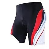 UBOHUZ 2 STÜCKE Schwarze Herren-Radhose Fahrrad 20D Gepolsterte Trägerhose Shorts Herren Elastische Fahrradshorts Hosen Für Outdoor Radsport(Black01,S)