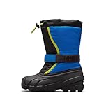 Sorel Flurry Boot Schneestiefel, Black, Super Blue, 36 EU