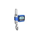 Digitale Kranwaage, Duty Change Hakenkraneinheit Hängekran Hintergrundbeleuchtung Digitale tragbare industrielle Schwerlastwaage Waage 300 kg/500 kg Für Garage, Bauernhof, Jagd(300kg Blue)