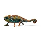 schleich 14858 Chamäleon, für Kinder ab 3+ Jahren, WILD LIFE - Spielfigur, Mehrfarbig/Meereswellen (Ocean Tides)