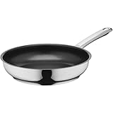 Silit Calabria Bratpfanne Induktion 24 cm, Edelstahl beschichtet, Edelstahlgriff, backofenfest, für schonendes Braten