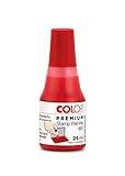 COLOP Premium Stempelfarbe 801 rot, auf Wasserbasis, dermatologisch getestet