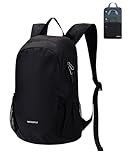 WATERFLY Ultraleicht Rucksack Faltbar 18L: Klein Packable Wanderrucksack Leicht Dünner Tagesrucksack Sportlich Daypack für Sport Outdoor Wandern Reisen Städtetrips Einkaufen Herren Damen