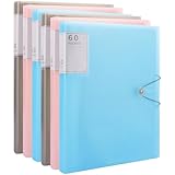 LOPYXBR 6 Stück Sichtbuch A4 mit Klarsichthüllen, 60 Taschen Mappe mit Klarsichthüllen A4, Präsentationsmappe A4 3 Farben Sichtbuch A4 für Schule & Büros
