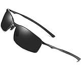 AORON Polarisierte Sonnenbrille Herren Outdoor Sportarten Schutz Brille UV-Schutz Fahrbrille (Schwarz)