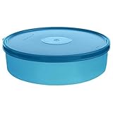 SIGNORA WARE New Classic Rund Container Sommer Drops 800 ml Schüssel mit Hängedeckel auslaufsicher Hitparade Frischedrops Frischhaltedose blau 800ml