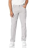 Amazon Essentials Herren 5-Pocket-Stretch-Twillhose, Gerade Geschnitten, Hellgrau, 34W / 32L