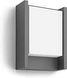 Philips Arbour LED Outdoor Wandleuchte (6 W), wetterfeste Außenleuchte mit warmweißem Licht, energiesparende LED Beleuchtung, anthrazit, Ohne Bewegungsmelder