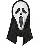 Scream maske ghostmaske für kinder erwachsene, schrei maske halloween, latex ghost face mask, herren & damen als kostüm für halloween