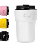 Thermobecher 350ml, kaffeebecher to go mit auslaufsicherem Deckel, wiederverwendbare Kaffeetassen für die Reise, Edelstahl-Kaffeetasse für heißes und kaltes Kaffeewasser und Tee