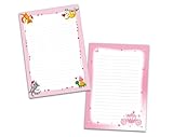 Schreibblock Blöcke Kindermotiv Tiere Notizblöcke mit Linien für Mädchen Briefblock Notizblock liniert 2er Set (2 Blöcke: Tiere, Kutsche mit je 25 Blätter in A5-Format)