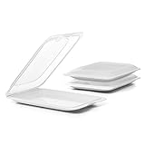 TATAY Aufschnittboxen für Kühlschrank | 3er Set Standard | Frischhaltedosen mit Deckel, Stapelbar | Geeignet für Gefrierschrank, Mikrowelle und Spülmaschine | BPA-frei, 17x3,2x25,2 cm, Weiß