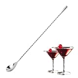 Barlöffel,Cocktail Löffel Langer,Stirrers,Rühroffel,Gin Aus Edelstahl,Professioneller Cocktailrührlöffel Con Spiralmuster,Cocktaillöffel Rührstäbchen,für Bar,Weinmaß,Shaker,Kaffee,Cocktailglas