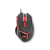DR1TECH [Amazon Exclusive] Hunter Professional Gaming Maus Mit Kabel [5 Auswechselbare Gewichte + Triple FIRE] - 9 Tasten Für Bis Zu 4200 DPI - Ergonomische Gaming Maus Für PC/PS4/XBOX