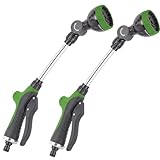 Royal Gardineer Gartenschlauchdüsen: 2er-Set Multifunktions-Gießstäbe mit 7 Spritzmustern (Bewässerungsbrause, Brause zur Gartenbewässerung, Gartenschlauch)