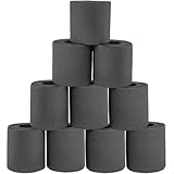 Schwarze Papierhandtücher, 10 schwarze Toilettenpapierrollen, 4-lagige, weiche, saugfähige Handtücher für Haushalte und verschiedene öffentliche Räume