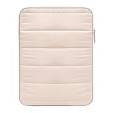 MoKo 9-11 Zoll Puffer Tablet Tasche Hülle, Gesteppte Tasche Damen, Reisetasche aus Polyester-Pongee Kompatibel mit iPad air 5 10,9' 2022, iPad Pro 11 2021-2018, Tab S8 11'/Tab A 10,1, Sand