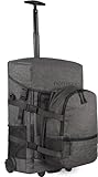 Reisetasche (2-teilig) - Trolley mit Rucksackfunktion und großem Volmen von 37L und 5 Fächern 50x37x20 cm Farbe Z Grau Größe OneSize
