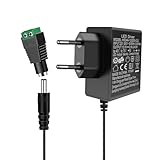 12V Netzteil 2A, AC Adapter Netzteil Eingang 200-240V, 24W 12V Power Supply für LED Strip,Transformator, IP Kamera, Externe Festplatte