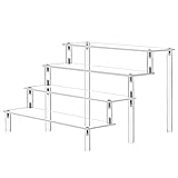 Acryl Riser Display Regal Ständer für Amiibo Funko Pops Figuren, Tischplatte klar Acryl Organizer für Nagellack Gewürz Kosmetik Schmuckständer Cupcake Buffets Dessert Modell(1 Packung)