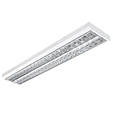 ELG Leuchten LED Rasteranbauleuchte 120cm 2-flammig Vorverdrahtet für LED Röhren Daylight Büroleuchte Deckenleuchte Rasterleuchte optional Pendelleuchte