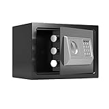 SWENEEN Feuerfeste, wasserdichte Pfandmontage, digital, große Kapazität, elektronischer Sicherheitsstahl, Geld, Bargeld, Heimbüro, mit Vollstelltastatur, Installation S 31, 20, 20 cm, Schwarz, A