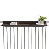 Balkon-Bartisch für Geländer, Aluminium, zusammenklappbar, verstellbar, zum Aufhängen, Geländertisch, platzsparend, Terrassendeck, Gartenmöbel, wetterbeständig, 120 x 27 cm
