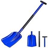 Schneeschaufel Abziehbar, Schneeräumer mit Antirutschgriff, 54-82cm Ausziehbar Lawinenschaufel, Schneeschieber Kinder, Professionelle Notschaufel Aluminium für Gartenarbeit Winter Auto im Freien
