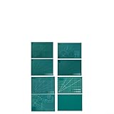 Besttoolifes Doppelseitige Schneidematte für A4/A5, selbstheilendes Bastelbrett, Nähen, Quilten, Scrapbooking, Modell-Basispad, Schnitzwerkzeuge, wasserdicht, rutschfest, Gravurgesicht (A-2 grün)