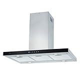 NEG Insel-Dunstabzugshaube NEG36-AT2 für Abluft und Umluft, 90cm, 860 m³/h, Edelstahl, 2 Boost-Stufen, Nachlauffunktion