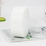 Ainmto 2 Rollen Weiße Organzaband 45m X 4cm,Schimmernd Geschenkband Breit,Organza Bänder,Tüllband für Hochzeit Dekoration