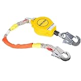 Aprilhp Absturzsicherung Gurt Einziehbar, Höhensicherungsgerät Retractable Fallschutz Professionelle Fallschutzausrüstungen mit Haken, Dachdecker Werkzeug, 3m-30m3m