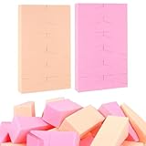 Make up Schwamm Set, 48Stück Latexfrei Kosmetik Schwämmchen, Klein Beauty Blender Makeup Schminkschwämmchen für Flüssigkeit Foundation Puder Sonnenschutz und Creme (24 Rosa und 24 Beige)