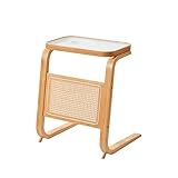 Sofa Beistelltisch C Form 70 cm Hoch, Ablagetisch Schmal für Roboterstaubsauger mit Station, Freistehendes Platzsparend für Einfache Lagerung for Wohnzimmer