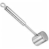 PRETYZOOM Fleischklopfer tenderizer fleischklöpfer Lurch fleischwolf Fleischplattierer Zartmacher Kochen Steakhammer Hammer Fleischzartmacher zweiseitiger Hammer Rostfreier Stahl Silver