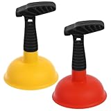 DIYEAH 2 Stück Teiliges Pömpel Verstärktem Becher Leistungsstarkes Abflussreiniger Werkzeug für Badezimmer und Küche Komfortabler Griff Effektiver Rohrfrei für Toilette Waschbecken und