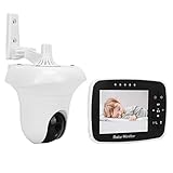 Videobabyphon, Babysicherheitsmonitor, drahtlose Signalübertragung, 3 Minuten Akkordmusik, Bidirektionale Gegensprechanlage für Zuhause (EU-Stecker)