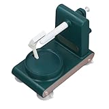 Obstschäler mit Handkurbel, Apfelschäler, Multifunktional, Effizient, Sicher, Einfache Reinigung, Hygienisch für Zuhause (dunkelgrün)