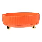 Ciieeo 1Stk drehbares Regal Einheit Ofen Drehscheibe Gefrierschrank-Organizer Besteck storage shelves abstellständer space saver Serviertablett praktisches Regal Organizer-Rack pp Orange