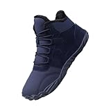 Winterstiefel Herren Damen Barfußschuhe Bequeme rutschfest Stiefeletten Warm Plüsch Gefüttert Schneestiefel Leichte Barfussschuhe Fashion Outdoor Boots Winter Kurzschaft Stiefel 36-47