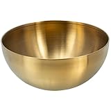 DECOMELODY Edelstahl Salatschüssel Goldfarben Multifunktional Vielseitige Servierschale für Salat Obst Snacks Robust Langlebig für Küche Partys Restaurants Stilvolles Design