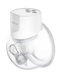 Momcozy Tragbare Milchpumpe S12 Pro, Freihändige Pumpe mit Komfortablem, Doppelt Versiegeltem Flansch, 3 Modi und 9 Stufen, Elektrische Milchpumpe, Smart Display, 24 mm (1, Weiß)